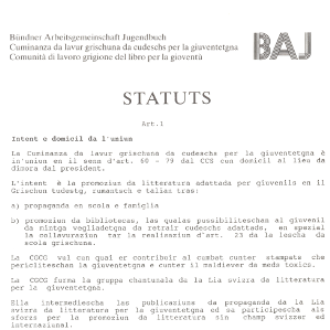 Statuts da la BAJ